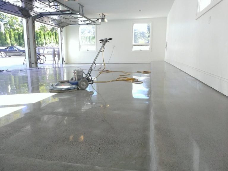 Finished sealed concrete floor
