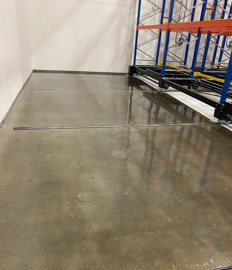 Polished grind and seal concrete floor finished by Alliance Epoxy Flooring